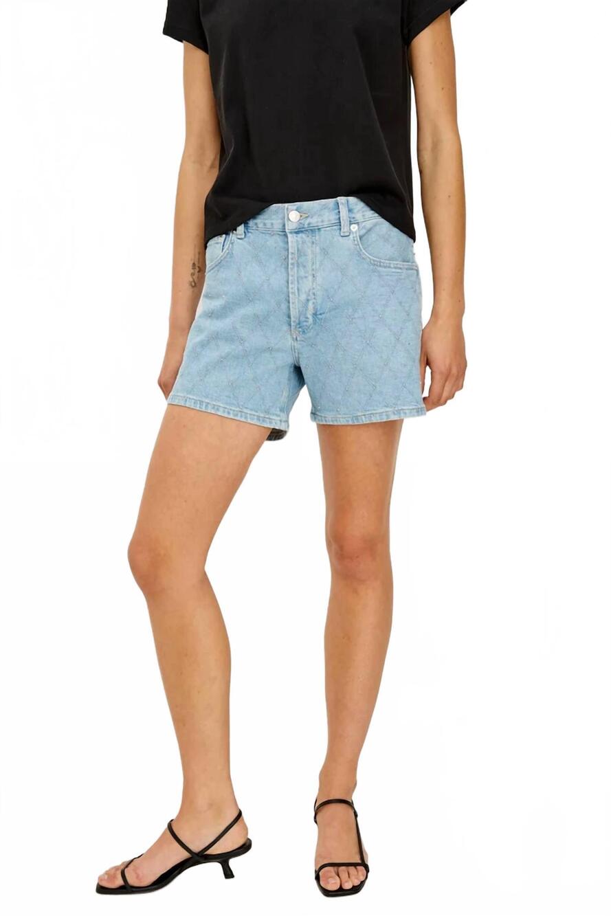 NEW RAILS mesa high-rise shorts in quilted stud